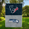 Houston Texans vs Seattle Seahawks House Divided Flag, NFL House Divided Flag