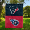 Houston Texans vs Tennessee Titans House Divided Flag, NFL House Divided Flag