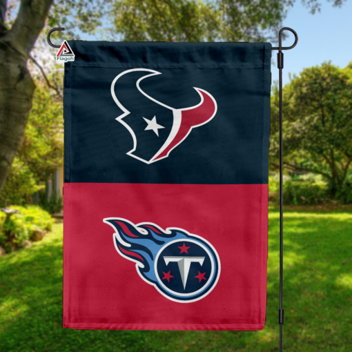 Texans vs Titans House Divided Flag, NFL House Divided Flag
