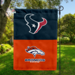 Texans vs Broncos House Divided Flag, NFL House Divided Flag