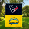 Houston Texans vs Los Angeles Chargers House Divided Flag, NFL House Divided Flag