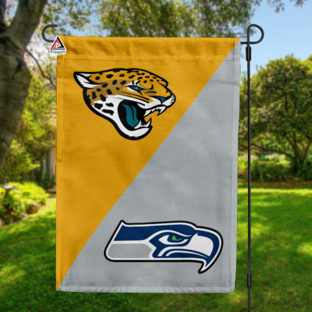 Jaguars vs Seahawks House Divided Flag, NFL House Divided Flag