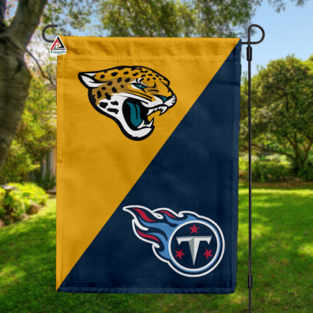 Jaguars vs Titans House Divided Flag, NFL House Divided Flag