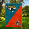 Jacksonville Jaguars vs Cleveland Browns House Divided Flag, NFL House Divided Flag