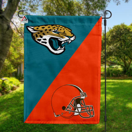 Jaguars vs Browns House Divided Flag, NFL House Divided Flag