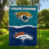 Jacksonville Jaguars vs Denver Broncos House Divided Flag, NFL House Divided Flag