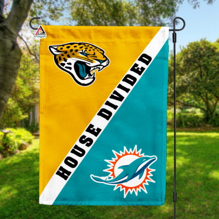 Jaguars vs Dolphins House Divided Flag, NFL House Divided Flag