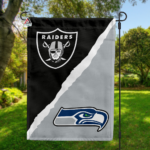 Raiders vs Seahawks House Divided Flag, NFL House Divided Flag