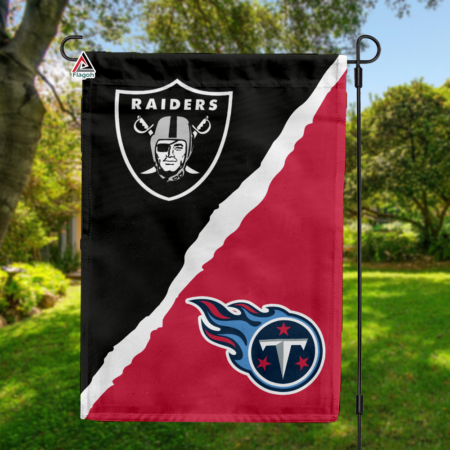 Raiders vs Titans House Divided Flag, NFL House Divided Flag