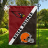 Arizona Cardinals vs Cleveland Browns House Divided Flag, NFL House Divided Flag