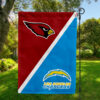 Arizona Cardinals vs Los Angeles Chargers House Divided Flag, NFL House Divided Flag