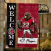 Atlanta Falcons Football Flag, Freddie Falcon Mascot Personalized Football Fan Welcome Flags, Custom Family Name NFL Decor