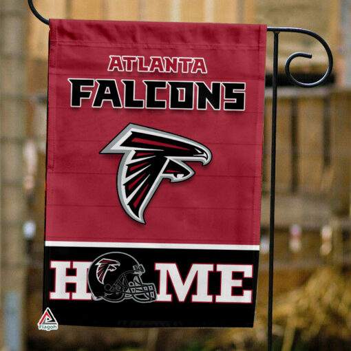 Atlanta Falcons Football Flag, Freddie Falcon Mascot Personalized Football Fan Welcome Flags, Custom Family Name NFL Decor