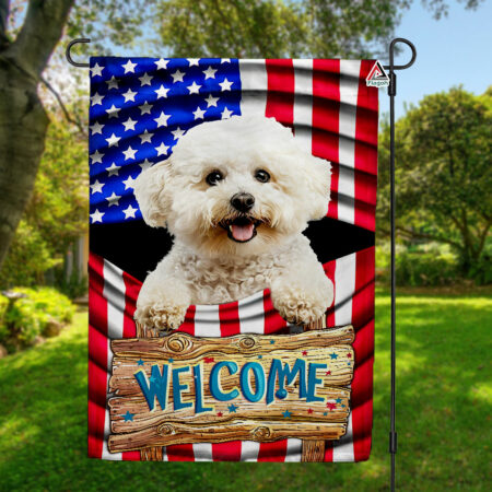 Bichon Frise Dog Breed Patriotic Flag, 4th July Flag, Bichon Frise Dog Independence Day Flag