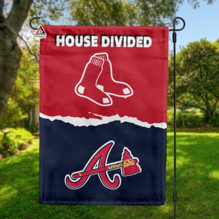 Red Sox vs Braves House Divided Flag, MLB House Divided Flag