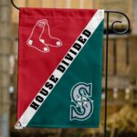 Red Sox vs Mariners House Divided Flag, MLB House Divided Flag