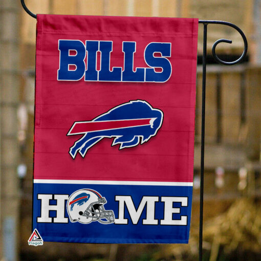 Buffalo Bills Football Flag, Billy Buffalo Mascot Personalized Football Fan Welcome Flags, Custom Family Name NFL Decor