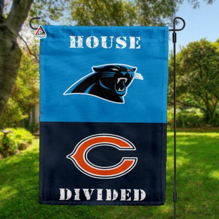 Panthers vs Bears House Divided Flag, NFL House Divided Flag