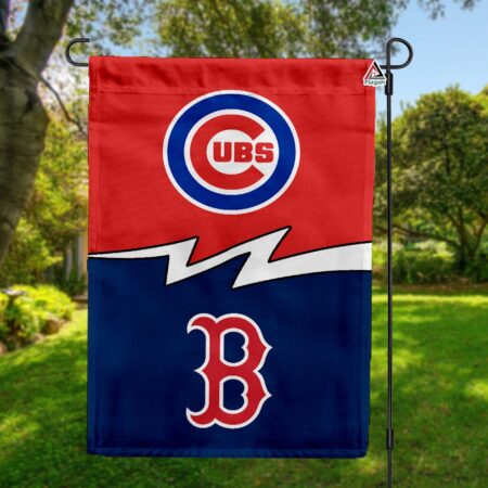 Cubs vs Red Sox House Divided Flag, MLB House Divided Flag