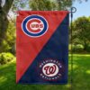 Cubs vs Nationals House Divided Flag, MLB House Divided Flag