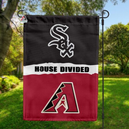 White Sox vs Diamondbacks House Divided Flag, MLB House Divided Flag