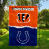 Cincinnati Bengals vs Indianapolis Colts House Divided Flag, NFL House Divided Flag