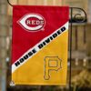 Reds vs Pirates House Divided Flag, MLB House Divided Flag