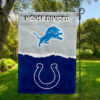 Detroit Lions vs Indianapolis Colts House Divided Flag, NFL House Divided Flag