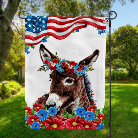 Donkey Patriotic Flag, Happy 4th July Flag, Donkey Independence Day Flag