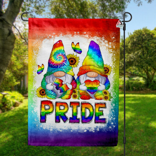 Gnomes Pride Garden Flag, LGBT Pride Month Flag, Gnomes LGBT Flag