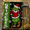 Christmas Winter Garden Flag, Grinch Merry Christmas Flag, Xmas Welcome Garden Flag