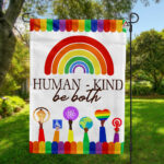 Human Kind Be Kind Rainbow Flag, LGBT Lesbian Gay Transgender Pansexual Stuff Pride Flag