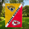 Jacksonville Jaguars vs Kansas City Chiefs House Divided Flag, NFL House Divided Flag