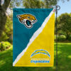 Jacksonville Jaguars vs Los Angeles Chargers House Divided Flag, NFL House Divided Flag
