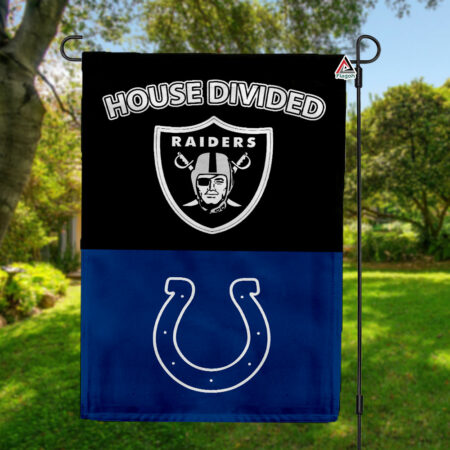 Raiders vs Colts House Divided Flag, NFL House Divided Flag