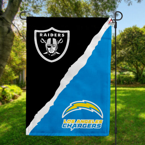 Raiders vs Chargers House Divided Flag, NFL House Divided Flag