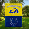 Los Angeles Rams vs Indianapolis Colts House Divided Flag, NFL House Divided Flag