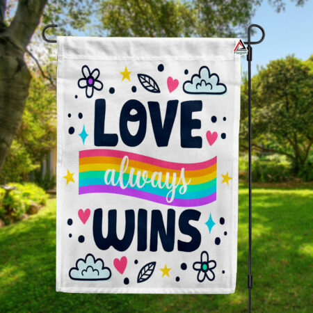 Love Wins Flag, Welcome LGBT Flag, Pride Garden Flag, Happy Pride Month, Rainbow Garden Flag, LGBTQ+ Lesbian Gay Transgender Outdoor Decor