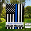 Custom Retirement Flag, Personalised American Thin Blue Line Flag, Patrotic Retired Military Wall Flag