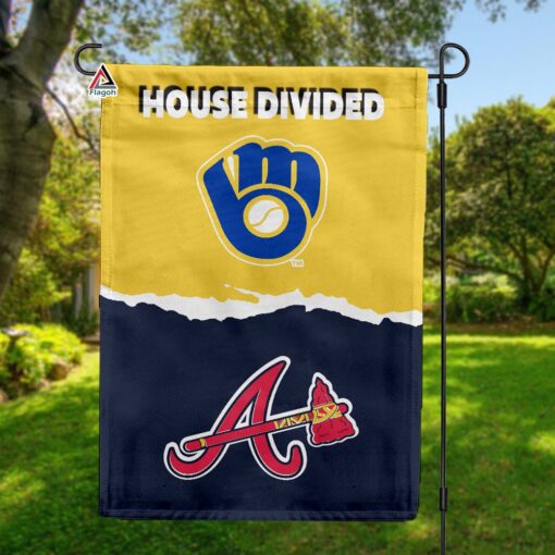 Brewers vs Braves House Divided Flag, MLB House Divided Flag