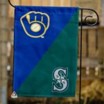 Brewers vs Mariners House Divided Flag, MLB House Divided Flag