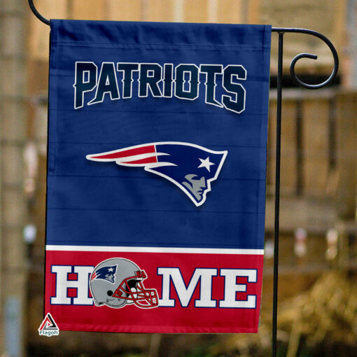 New England Patriots Football Flag, Pat Patriot Mascot Personalized Football Fan Welcome Flags, Custom Family Name NFL Decor