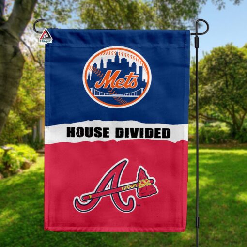 Mets vs Braves House Divided Flag, MLB House Divided Flag