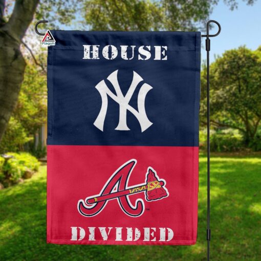 Yankees vs Braves House Divided Flag, MLB House Divided Flag