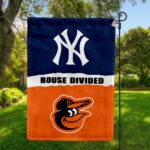 Yankees vs Orioles House Divided Flag, MLB House Divided Flag