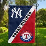 Yankees vs Rangers House Divided Flag, MLB House Divided Flag
