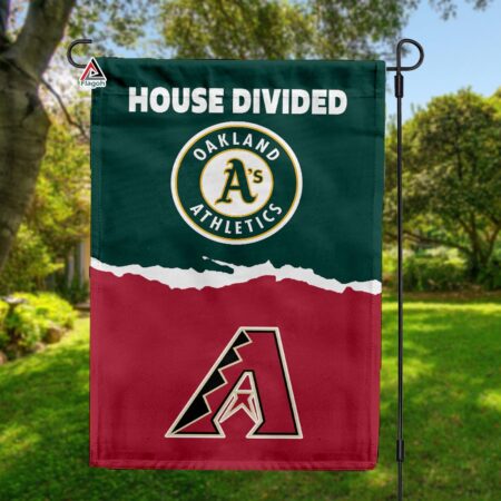 Athletics vs Diamondbacks House Divided Flag, MLB House Divided Flag