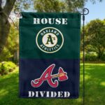 Athletics vs Braves House Divided Flag, MLB House Divided Flag