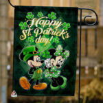 Mickey Mouse Happy St. Patrick's Day Flag, Irish Flag Decor
