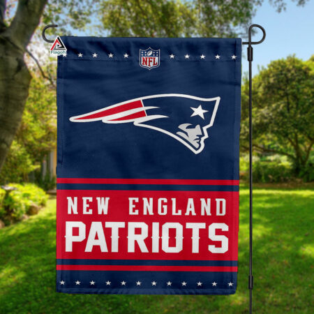 New England Patriots Football Team Flag, NFL Premium Two-sided Vertical Flag